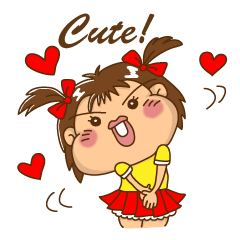 [LINEスタンプ] A happy girl, Noe