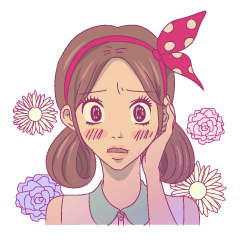 [LINEスタンプ] ラブコメ女の画像（メイン）