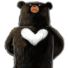 [LINEスタンプ] Black Bear2