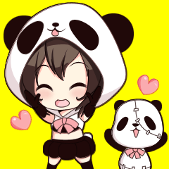 [LINEスタンプ] PANDA GIRL [ PAO ＆ FLAN ]