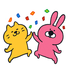 [LINEスタンプ] ヴサギ と にゃむこ