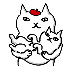 [LINEスタンプ] ガハクとねこたち