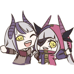 [LINEスタンプ] 悪魔双子 ライアー＆グルトニーの画像（メイン）