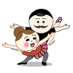 [LINEスタンプ] DJ Ballet Girl