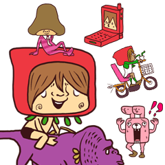 [LINEスタンプ] 15 and Mushroomの画像（メイン）