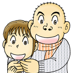 [LINEスタンプ] ハイブリッジみちゃこ＆ポパイ高橋の日常の画像（メイン）