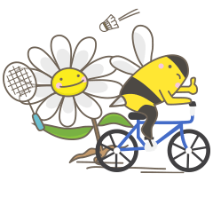 [LINEスタンプ] Hachibee - Let's Sport！