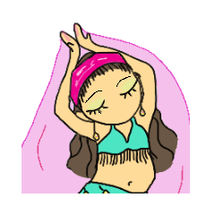[LINEスタンプ] ベリーダンスを習いたいわ