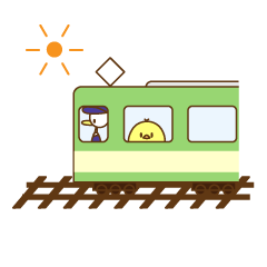 [LINEスタンプ] 電車ぴよの画像（メイン）