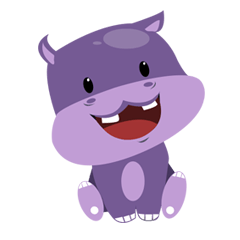 [LINEスタンプ] ヘンリ、かわいいカバの赤ちゃんの画像（メイン）