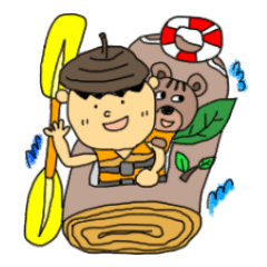 [LINEスタンプ] どんぐりぼーやとはっぱリスくん