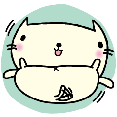 [LINEスタンプ] でぶねこちゃん2 〜ある1日〜の画像（メイン）