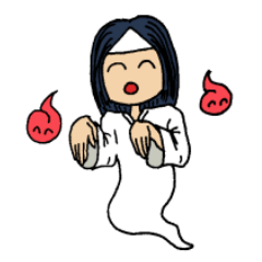 [LINEスタンプ] お化けのお化子ちゃんの画像（メイン）