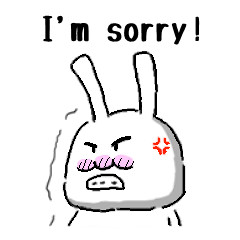 [LINEスタンプ] rabbit(52years old) stickers english verの画像（メイン）