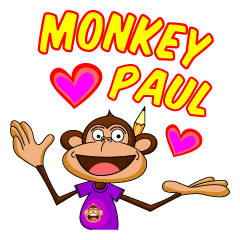 [LINEスタンプ] Lovely Monkey Paulの画像（メイン）