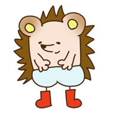 [LINEスタンプ] 長靴をはいたハリネズミさん