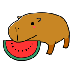 [LINEスタンプ] カピバラ家族の画像（メイン）