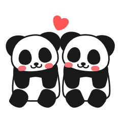 [LINEスタンプ] Panda In Love