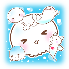 [LINEスタンプ] クラゲーず・愛しの海の仲間たちの画像（メイン）