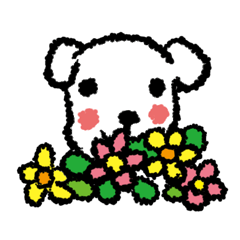 [LINEスタンプ] ふわふわもこもこ犬の画像（メイン）