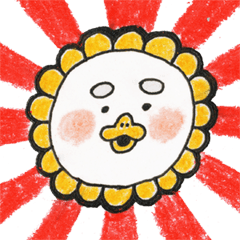 [LINEスタンプ] あたまヒマワリ君の画像（メイン）