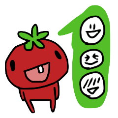 [LINEスタンプ] 喜びトマトの画像（メイン）