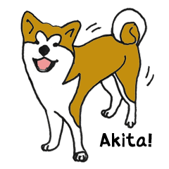 [LINEスタンプ] The秋田犬の画像（メイン）