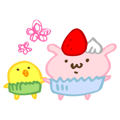 [LINEスタンプ] カップケーキうさぎのカッピ＆パックン