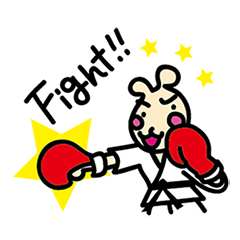 [LINEスタンプ] うさ犬：空手大好き