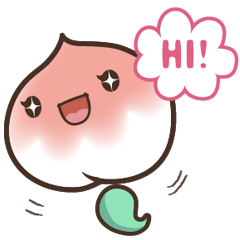 [LINEスタンプ] 甘くてかわいい桃のペリ