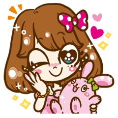 [LINEスタンプ] はぁとちゃん＆うさ美 CUTE LIFE！