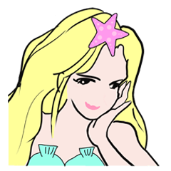 [LINEスタンプ] 美人で綺麗なセクシーセレブのお嬢様人魚姫