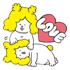 [LINEスタンプ] モッフモフちゃん