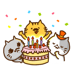 [LINEスタンプ] ゆるゆる紳士のひげねこ達