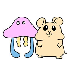 [LINEスタンプ] むちむちキンクマとぷりぷりクラゲの画像（メイン）