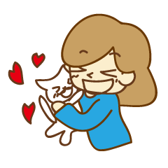 [LINEスタンプ] 猫と彼女の日常スタンプ