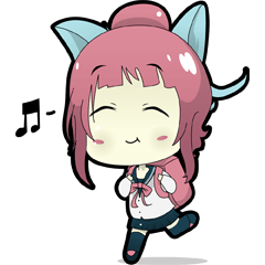 [LINEスタンプ] かわいくて陽気な女の子チヨ