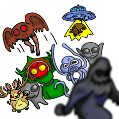 [LINEスタンプ] 地球外知的生命体と未確認生物（UMA）