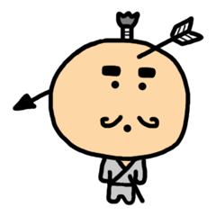 [LINEスタンプ] まめ侍の画像（メイン）