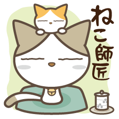 [LINEスタンプ] ねこ師匠の画像（メイン）