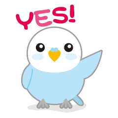 [LINEスタンプ] 水色インコくん