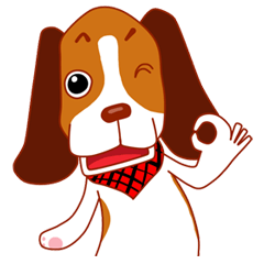 [LINEスタンプ] Cute dog beagleの画像（メイン）
