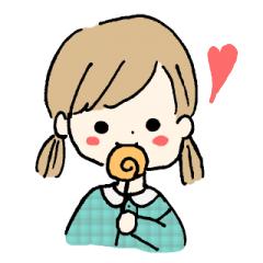 [LINEスタンプ] おさげ少女のぱーちゃん