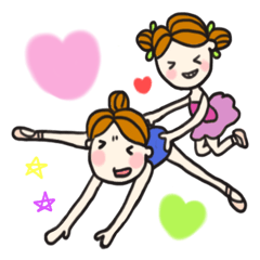 [LINEスタンプ] pretty ballerinaの画像（メイン）