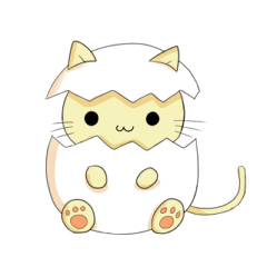 [LINEスタンプ] にっこり たまごにゃん☆の画像（メイン）