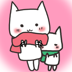 [LINEスタンプ] マフラーにゃんこの画像（メイン）