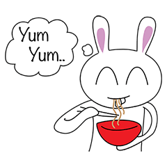 [LINEスタンプ] Crazy stupid Rabbit.. ;Pの画像（メイン）