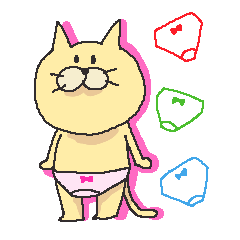 [LINEスタンプ] おぱんつねこ