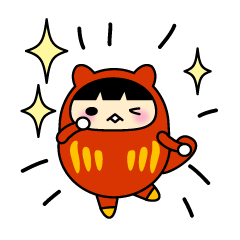 [LINEスタンプ] だるまねこちゃんの画像（メイン）