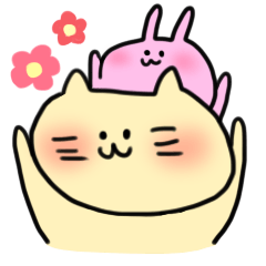 [LINEスタンプ] ねこときどきうさぎの画像（メイン）